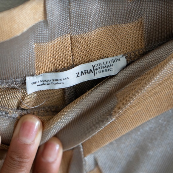 Zara Gold and Silver Sheer Pants - Picture 7 of 9